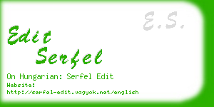 edit serfel business card